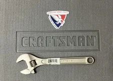 NOS Sears Craftsman 10" Adjustable Wrench Satin 44604 WF USA Extra Wide Capacity