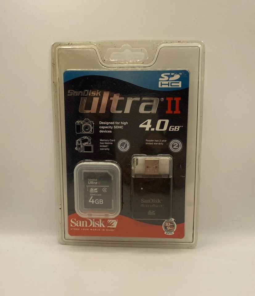 SanDisk Ultra II SD HC 4GB Memory Card And Reader New In Box - Image 2 of 4