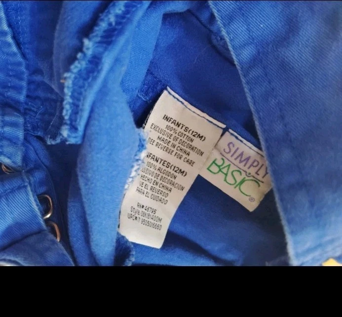 Macacão Dinossauro Vintage Shortalls Bebês Meninos Tamanho 12 Meses Anos Y2K Anos 90 Simplesmente Básico - Imagem 4 de 4