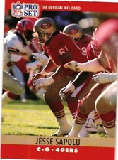 1990 Pro Set #296 Jesse Sapolu