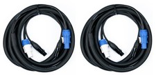 2 Accu-Cable AC3PPCON12 12 Foot 3-Pin Male-Female DMX Locking Power Link Cables