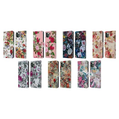 OFFICIAL RIZA PEKER FLORALS LEATHER BOOK CASE FOR APPLE iPHONE PHONES