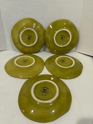 Set Of 5 Pier 1 Imports Urban Dot 8.5" Salad Plates Discontinued Retired - Picture 5 of 6