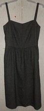 NEW WOMENS ANN TAYLOR BLACK TWEED WOOL BLEND LINED JUMPER DRESS   SIZE 0