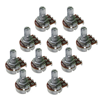 FLEOR 10pcs Mini B500K Guitar Potentiometer Pots Tone Volume Control Short Shaft