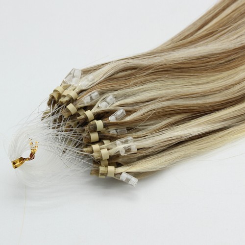 Micro Ring Loop Tip Remy Human Hair Extensions Silky Straight Micro Bead Link US - Picture 71 of 84