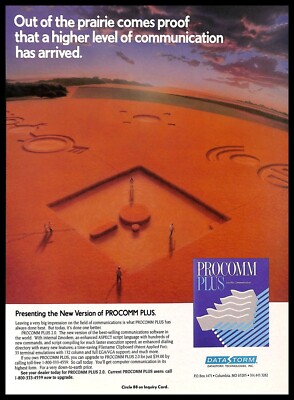 1991 Procomm Plus Communications Software PRINT AD Retro Computers PC
