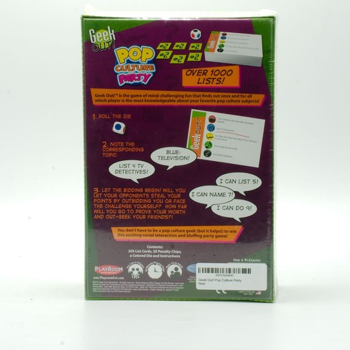Geek Out Game Pop Culture Party Playroom Kids Board Card Dice Game 10+ Children - Picture 3 of 7