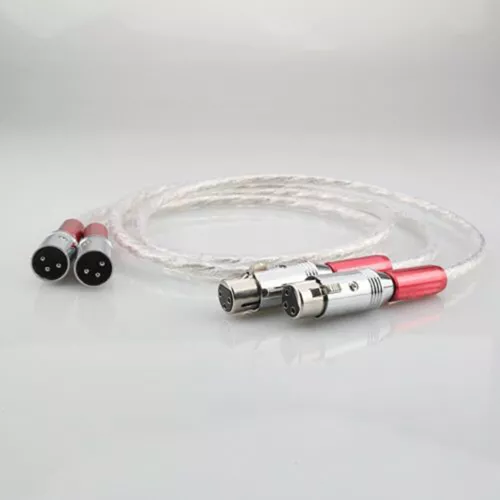 Hifi Audio Cable 6N Silver Plated XLR Interconnecting XLR Male to Female Wire - Picture 6 of 6