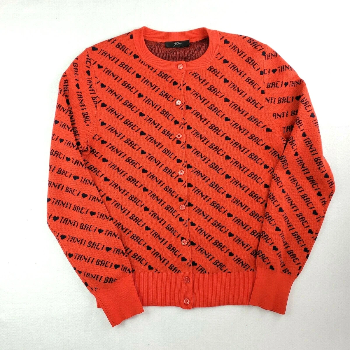 J crew store red cardigan