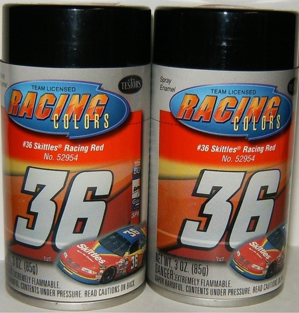 Testors Racing Colors Ernie Irvan 36 Skittles Red Model Car Spray Paint Enamel eBay