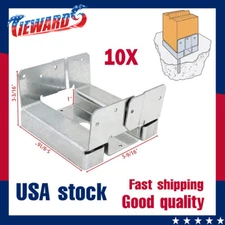 TIEWARDS ABA66Z ZMAX Galvanized 14-Gauge 6x6 Adjustable Post Base 10-per Box