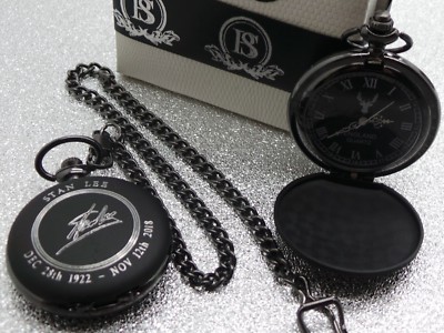 STAN LEE signed Pocket Watch and Chain LUXURY FULL HUNTER Autographed Tribute