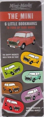THAT COMPANY CALLED IF MINI CLASSIC CAR BOOKMARK X 6, MINI MAGNETIC CLIP ON, BOOK READING GIFT