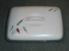 Vintage Denby Gr&uuml;nweizen Deckel Gem&uuml;se Servierschale 28 cm. Geteilt