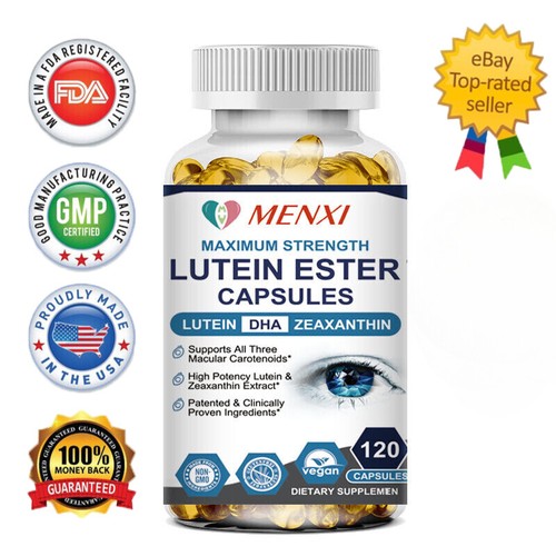 Eye Health Supplement 120 capsules - Lutein DHA Zeaxanthin - Vision Health NEW - Picture 1 of 14