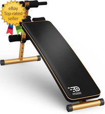 Sit up Bench, Adjustable Workout Bench for Ab Exercise Curved Incline Decline Sl