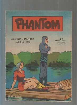 Phantom Aller Verlag Nr. 5 vom 3. Jahrgang Original 1954 mit Mandra, Phantom - Bild 1 von 2
