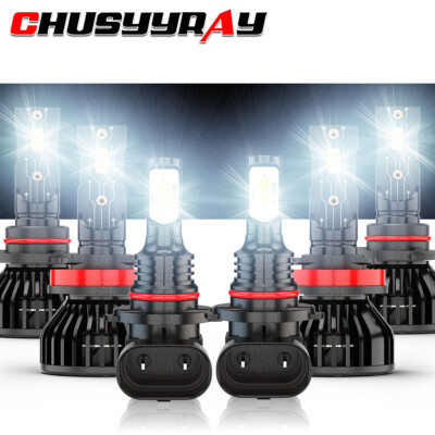 6pcs LED Headlight Fog Light Bulbs Fog Light For Dodge Ram 1500 2500 3500 09-17