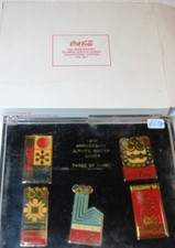 Original Coca-Cola PIN SET OLYMPISCHE SPIELE CALGARY 1988 box 5 Pins #0170