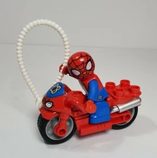 DUPLO LEGO SPIDERMAN & MOTORCYCLE MINIFIGURE MARVEL HULK ADVENTURES LOOSE 10876