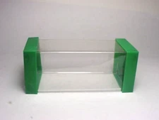 HO SLOT CAR CASE WITH GREEN END CAPS.  REPRODUCTION  FROM MODEL MOTORING