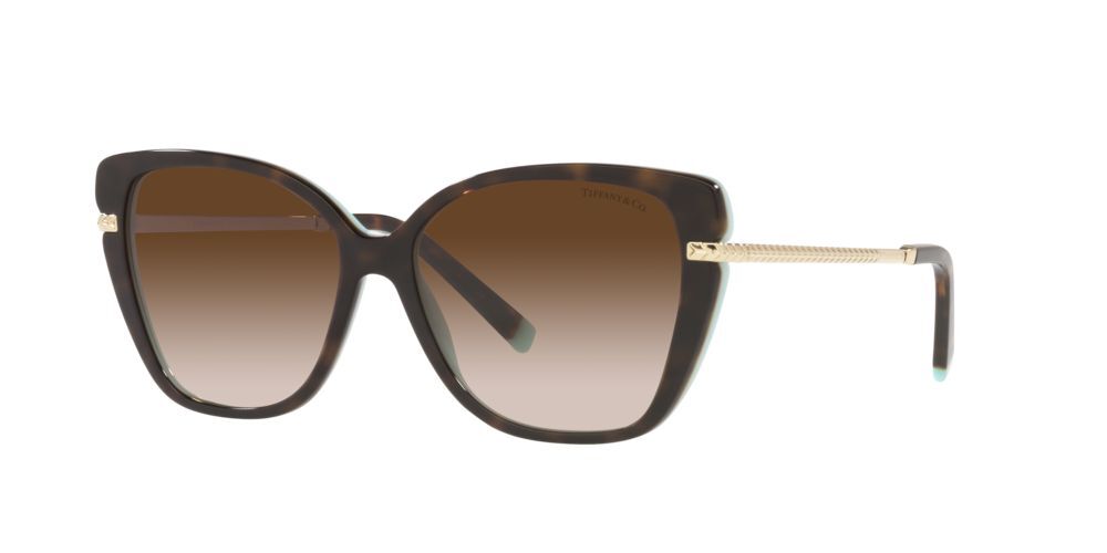 NWT TIFFANY & Co Sunglasses TF4190 81343B HAVANA ON BLUE / BROWN