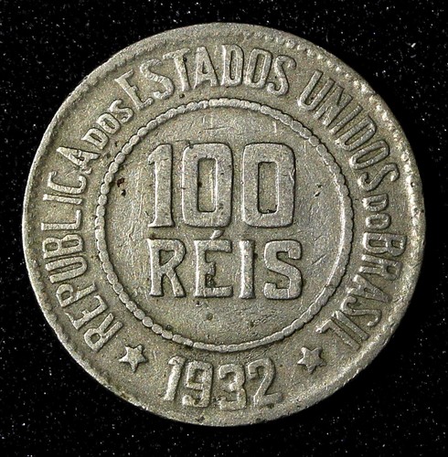 BRASILE Rame-Nichel 1932 100 Riso Rio de Janeiro Mint KM# 518 (27 604) - Foto 3 di 3