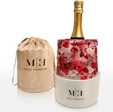 DIY Plastic Chiller Bucket Shaper Clear For Wine And Champagne Glitter Base