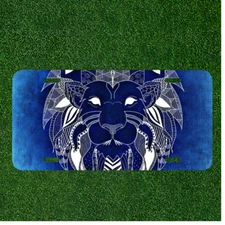 Custom Personalized License Plate Auto Tag With Stunning Blue Lion Design