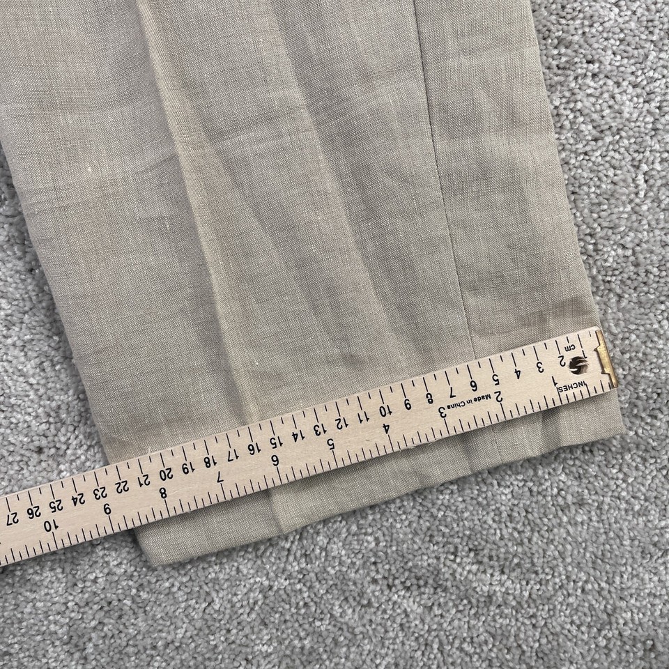 Banana Republic Pants Mens 33x30 Tan Khaki Linen Straight Leg Trousers