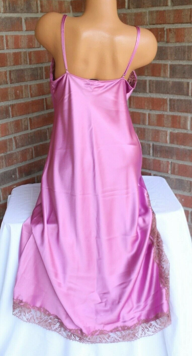 UNDERCOVER Camicia da notte Victoria's Secret Luxe lunga raso lavaggio occhi pizzo media CALDO