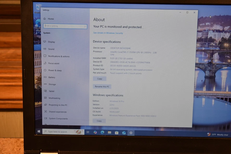 Lenovo ThinkPad T430 Intel Core i7-3520 2.9GHz 256GB SSD Windows 10 Pro NVidia - Image 4 of 4