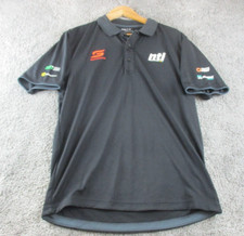 Unit Supercars Polo Top/T Shirt Medium Short Sleeve Collared Black