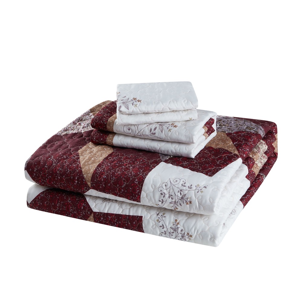 Reversible Brick Star Quilt, Red, King, 1Piece eBay