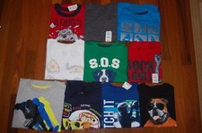 NWT Boys 5-6 HUGE Crazy 8 TCP Jumping Beans Lot of 10 Long  Short Sleeve Tops
