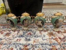 Four Vintage 2001 Ardleigh Elliot GENTLE GARDEN Heirloom Porcelain Music Boxes