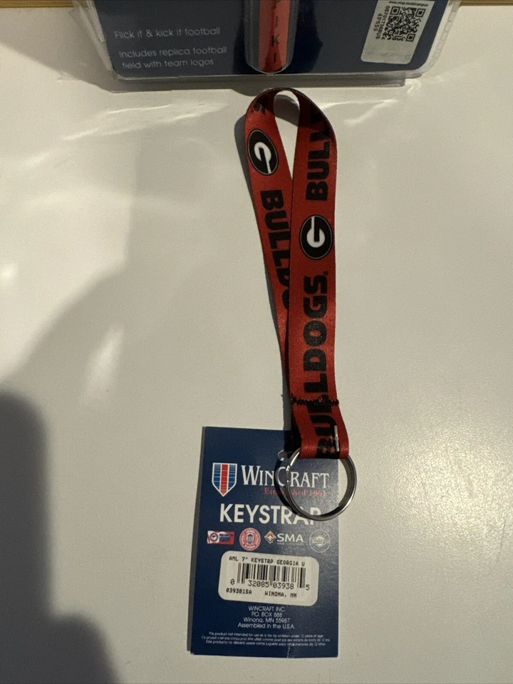 Georgia Bulldogs Wincraft NCAA 1" Lanyard Key Strap Set Of Two - Image 2 of 4