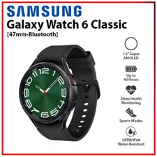 NEW Samsung Galaxy Watch6 Classic 47mm BLACK Bluetooth Android Smartwatch (R960)