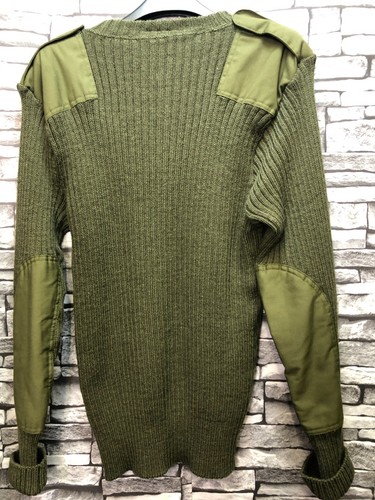 MOD The Woolly Pully Amy Green Wool Sweater Made In England Men's U.K. 42 195 - Picture 2 of 11