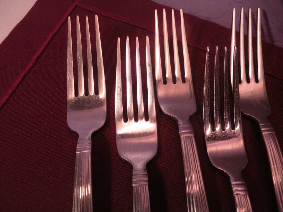 Set Of 6 Reed & Barton Highbridge Dinner Forks 18/10 Stainless 8 1/8