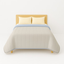 Couette légère bicolore - 2 personnes 220 x 240 - spécial été - mortreux