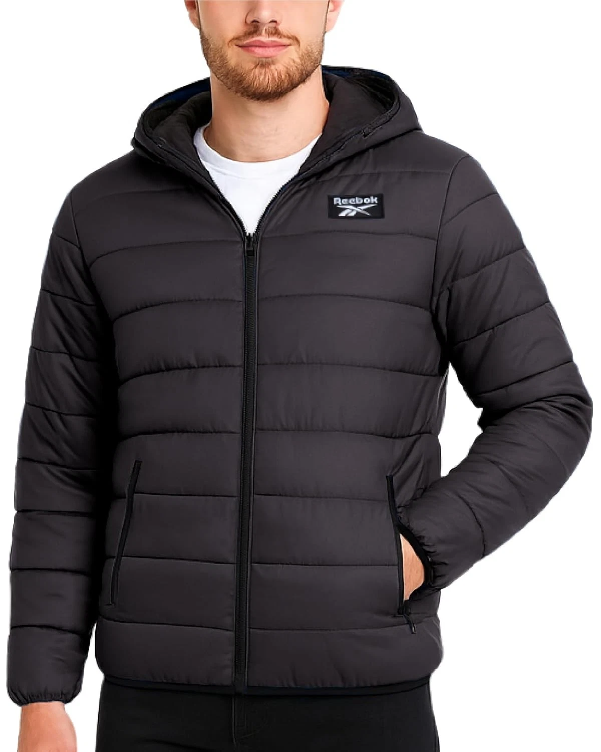 Reebok Mens Puffer Jacket Lightweight Quilted Glacier Shield Plus Size