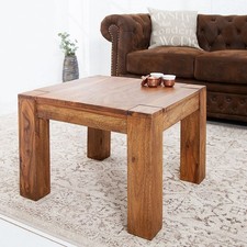 cagü: Design-Klassiker Couchtisch SALEM Sheesham massiv Holz 60cm Sofatisch