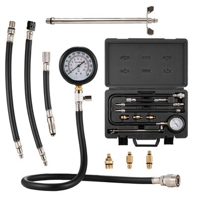 Uimoso Compression Tester Kit Petrol Engine Cylinder Gauge Tool Automotive 9 PCS