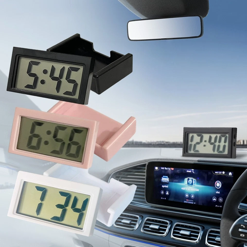 Mini-Digitaluhr Großer Bildschirm Auto Uhr Dashboard Selbstklebende Uhr - Bild 4 von 4