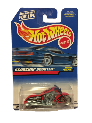 1998 Hot Wheels Red Duncan’s Scorchin Scooter #1075 NIP