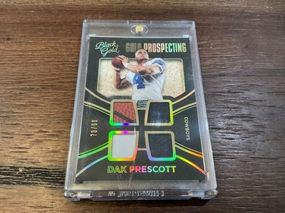 2016 BLACK GOLD DAK PRESCOTT 73/99 GOLD PROSPECTING QUAD PATCH