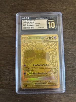 Pristine 10 Gold Mega Gardevoir Ex English Pokemon Card 187/132