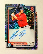 Brooks Brannon 2024 Bowman Chrome AUTO SPECKLE REFRACTOR 278/299 White Sox RC T6